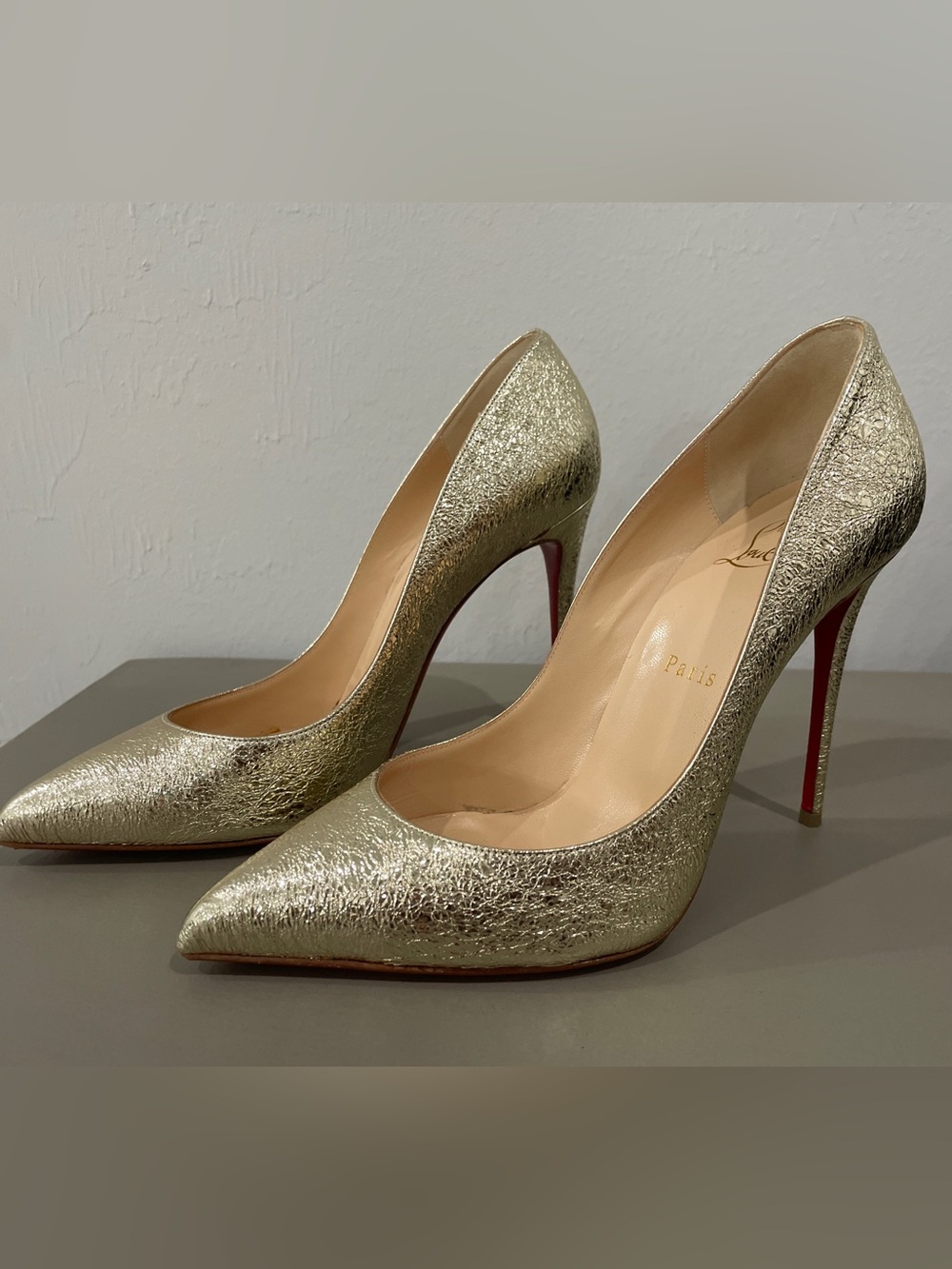 Christian Louboutin Gold 39 Pigalle Follies